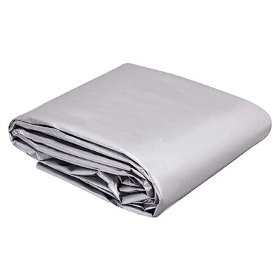 Mehrzweck Wasserdicht Poly Plane Abdeckung, Silber/Schwarz, X2 Pack 6ft x 8ft 16mil