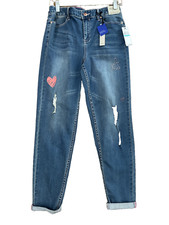 Calvin Klein Jeans Boyfriend Stretch Size 16 22 Vintage Kids Girls Pink Hearts