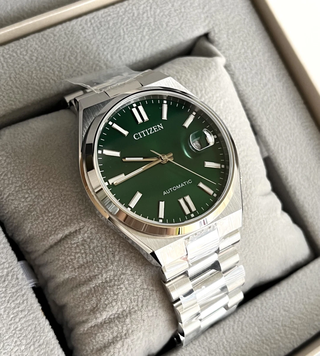 Automatic New! Steel Tsuyosa Watch Stainless Strap Dial NJ0150-81X Green | eBay Citizen