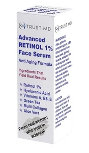 TRUST MD Advanced Retinol 1% Face Serum 1 oz NEW SEALED Exp 09/2027 $119 Retail