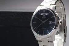 [Near MINT]  ORIENT EV0V-C0-A Day Date Black Men's Automatic Watch From JAPAN