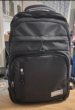 Black Backpack For School With Padded 5 Zip P...