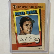 Topps 1990 Fred Lynn #663 Boston Red Sox Turn Back The Clock Base Set Baseball …