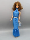 Vintage Barbie Best Buy #4806 blue halter dress RARE silver purse shoes NO DOLL