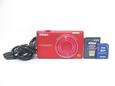 Nikon COOLPIX S6200 fotocamera digitale compatta rossa testata funzionante venditore Giappone