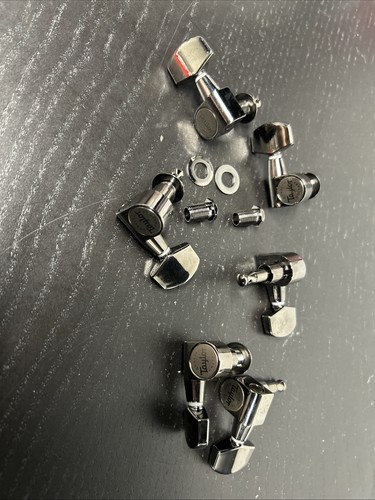 Taylor Guitars Polished Nickel/Chrome Acoustic Guitar Tuners Machine Heads Nice!