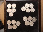 lot of 20  Mercury silver dimes (90%) 1940's used, various dates, uncertified