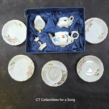 VTG Set of 11 Mixed Small Size Tea Set Japan Floral Box Japan
