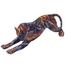 Supernova Cheetah Graffiti Splash Ornament Modern Pop Art Figurine Wild Animal