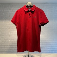 Hollister California Epic Flex Stretch Red Polo Shirt Mens Size L
