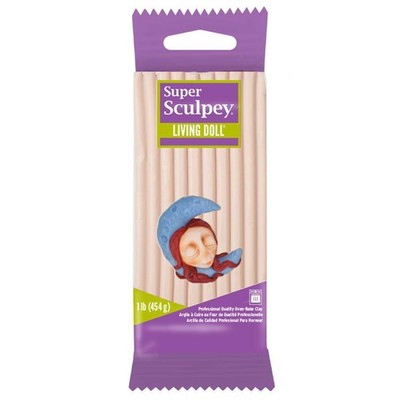 Super Sculpey ZSLD-3 Living Doll Clay, 454 g, leicht