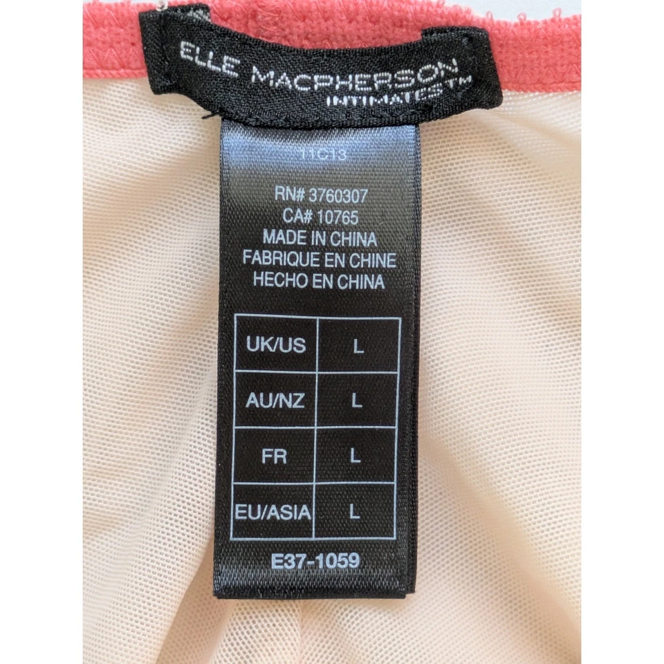 Elle MacPherson Lace Thong Size Large Cameo Rose NWT - Image 4 of 4