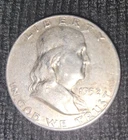1952-D franklin half dollar circulated collectable 90% silver coin