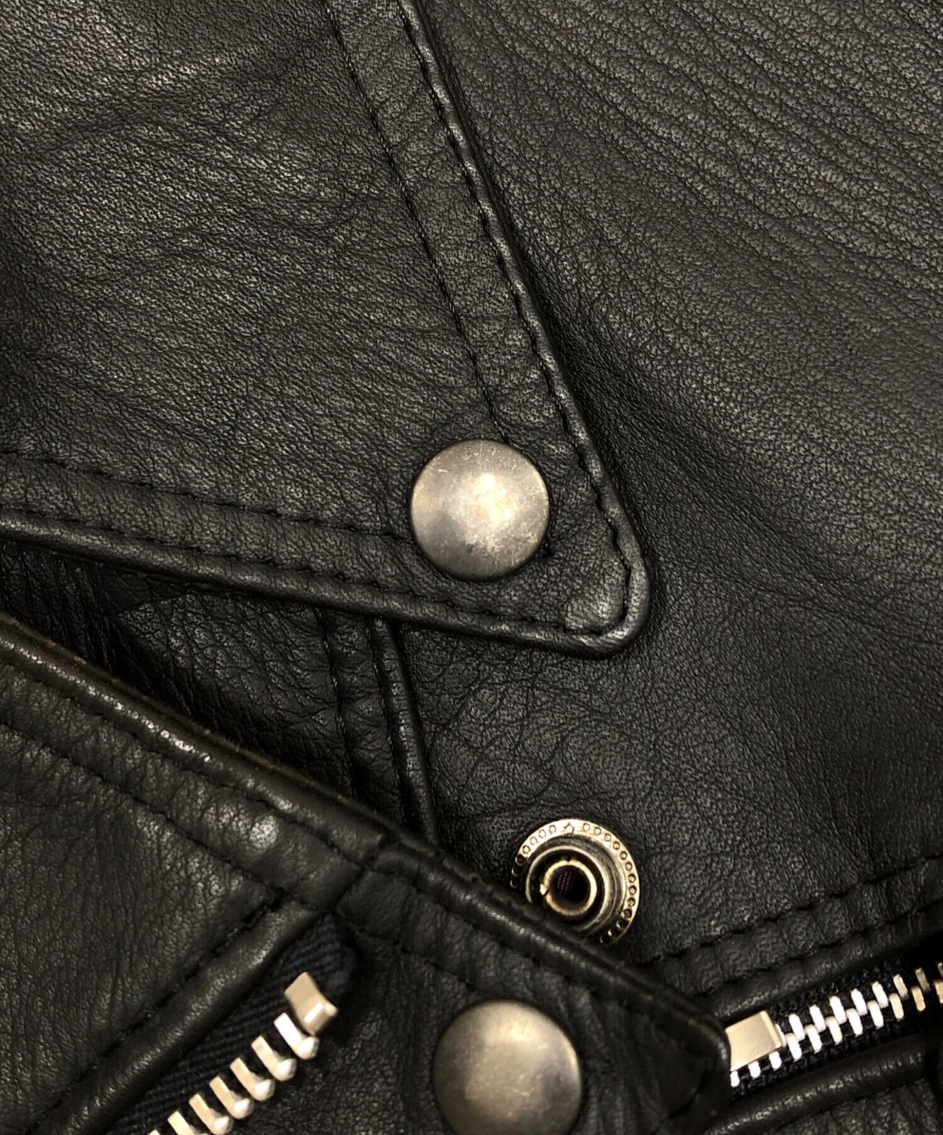 casual leather Leather Jacket Made in Japan Men's Size M Black image 5