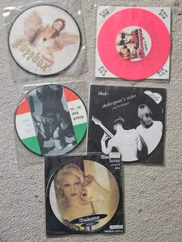 7" Vinyl record job lot. picture discs madonna black box etc