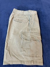 Vtg Izod Cargo Shorts OLIVE Men  s Sz 32 SEE PHOTOS 