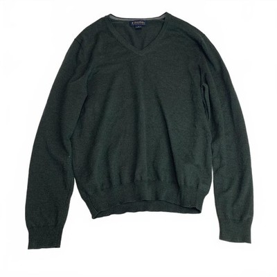 Herrenpullover Brooks Brothers dunkelgrün Merinowolle Medium
