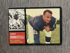 1962 NFL Topps Football | Andy Robustelli | #108 | New York Giants
