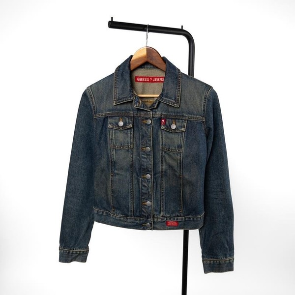 Women GUESS Jacket Navy Denim S