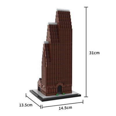 MOC-221794 Energy Center Skyscraper 56-story Building 1:800 Scale 1295 Parts