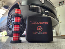 Magnetic Jack Puck Adapter Kit for Rivian R1T/R1S - Red with Case