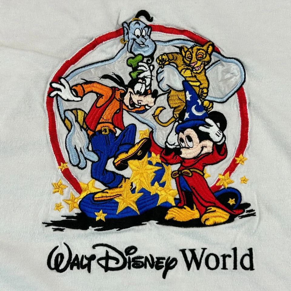 VINTAGE Walt Disney World Shirt Mens Medium 25th Anniversary Fantasia 90s Y2K - Image 3 of 4