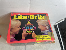 Vintage Lite Brite Milton Bradley Light Bright Toy 1993 Original Pegs box