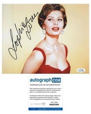 Sophia Loren Signed Busty Sexy Lips Glamourous 8x10 Photo ACOA