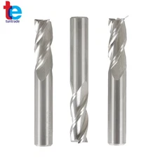 3Pcs 3/8" 3 Flute End Mill Regular 2-1/2" Overall Length Carbide