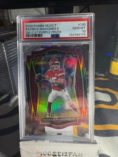 2020 PANINI SELECT PATRICK MAHOMES II DIE-CUT PURPLE PRIZM PSA 10 POP 20
