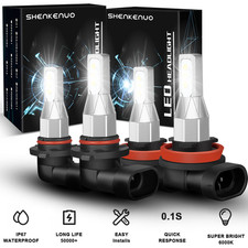 HB3 9005+H11 LED Headlight Globes 6000K White Bulbs For Mazda 3 2005-2008