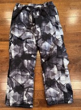 ZeroXposur Boys L 14/16 Gray Geometric Print Snow Ski Pants Winter Insulated