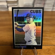 2024 Topps Archives - 1970 Topps Seiya Suzuki #172 Black Foilboard Cubs