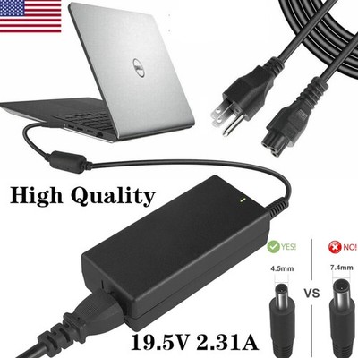 45W 19.5V 2.31A AC Adapter Charger For Dell Inspiron Laptop 4.5*3.0mm Tip