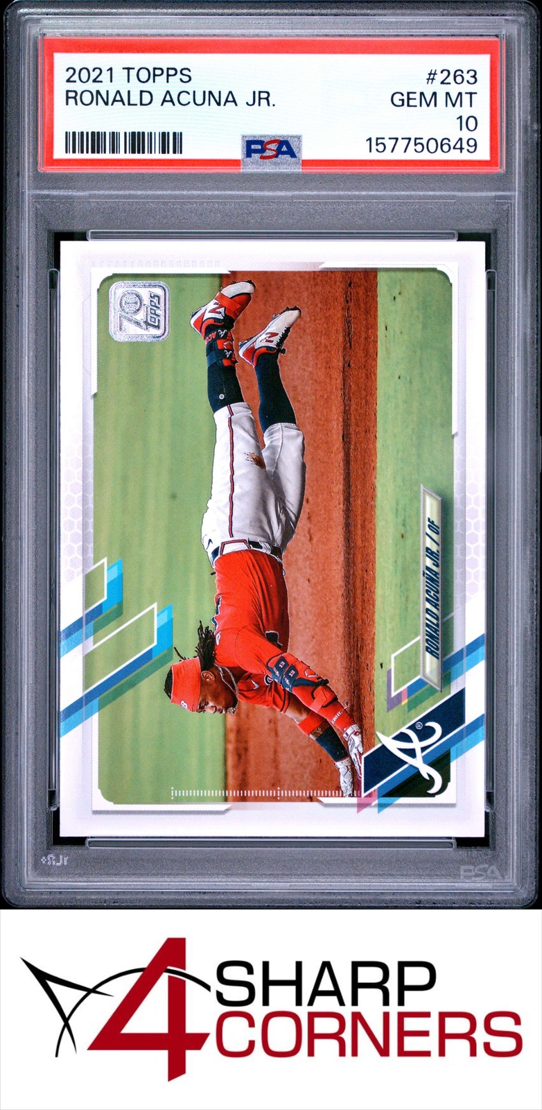 2021 TOPPS #263 RONALD ACUNA JR. BRAVES PSA 10