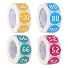 1 Set Adesivi Taglia Abbigliamento 52/66/80/120, Etichette Taglia