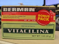 Vitacilina Antibiotic First Aid Skin Ointment, 1.0 oz (28 g) Derman Antifungal