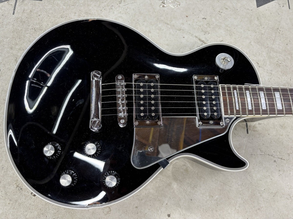2000 Burny Japan RLC Paul Custom Black Electric Guitar John Sykes