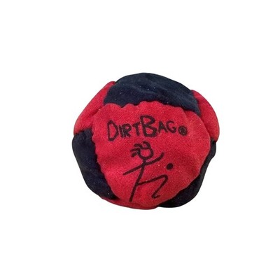 DirtBag Footbag Assorted Colors Fabric 1PC - Red & Black with Writing