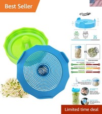 Bean Screen Plastic Mason Jar Sprouting Lids Mason Jar Sprouting Kit – For Gr...