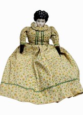 Victorian German China Head Doll 16" Low Brow Marked Germany Leather Boots 1890s