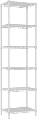 6 Wire Shelving Steel Storage Rack Adjustable Unit Shelves for Laundry Bathroom