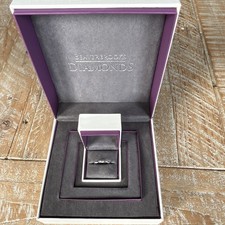 Beaverbrooks Entwined Diamond Wedding Ring 18ct White Gold Size K 2mm