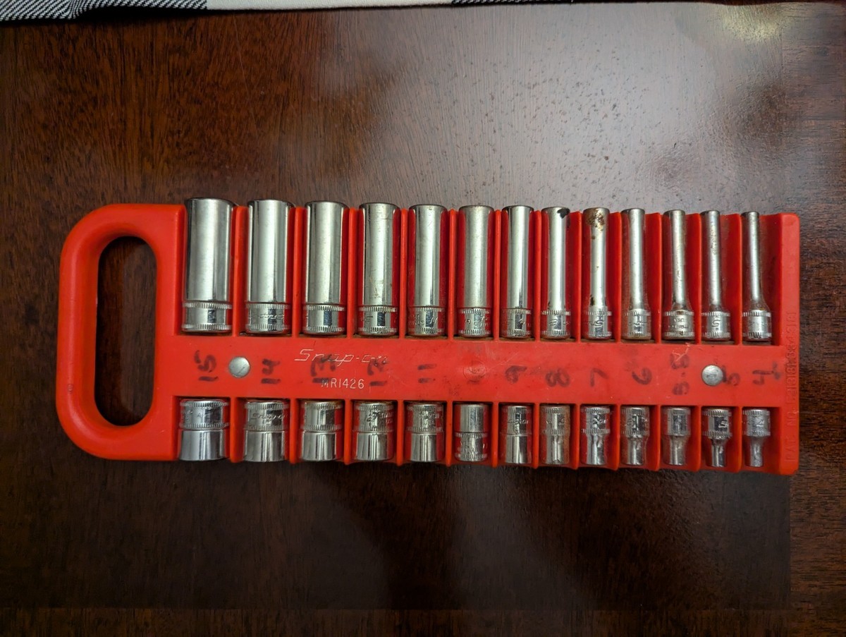 Snap-on Tools USA 24pc 1/4 Drive Metric 6 Point Shallow Deep