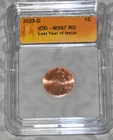 2025-D Lincoln Shield Cent — photo from another recent sale