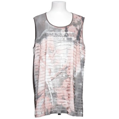 Via Appia Due, Top, Größe: 50, Grau/Pink/Weiß, Elasthan/Viskose, Print #FE3