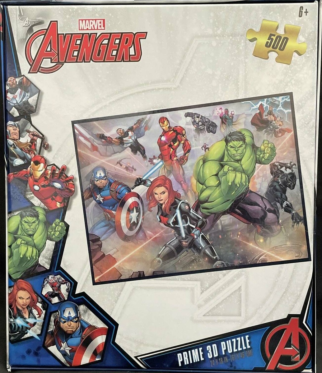 New in Box Avengers 500 Piece Prime 3D Puzzle Ages 6+ - 24