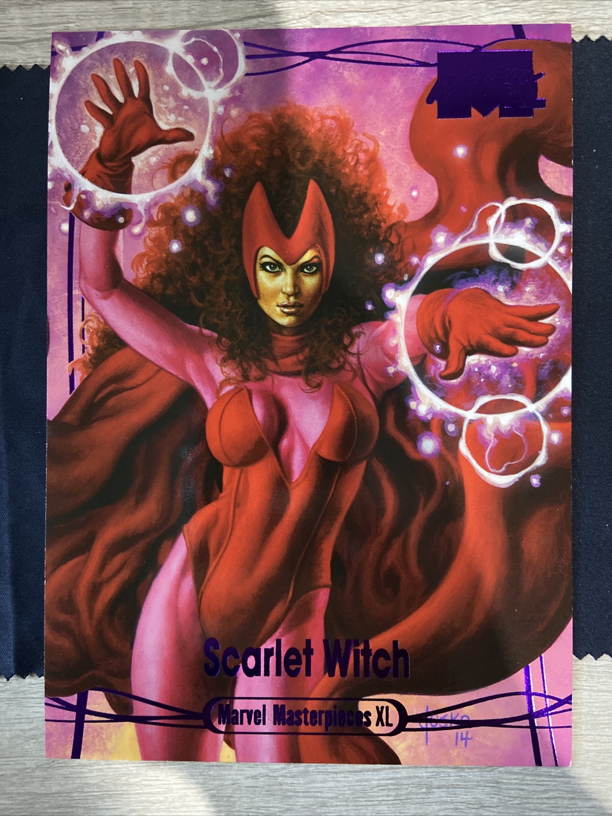 2016 Marvel Masterpieces PURPLE #48 SCARLET WITCH XL 171/199