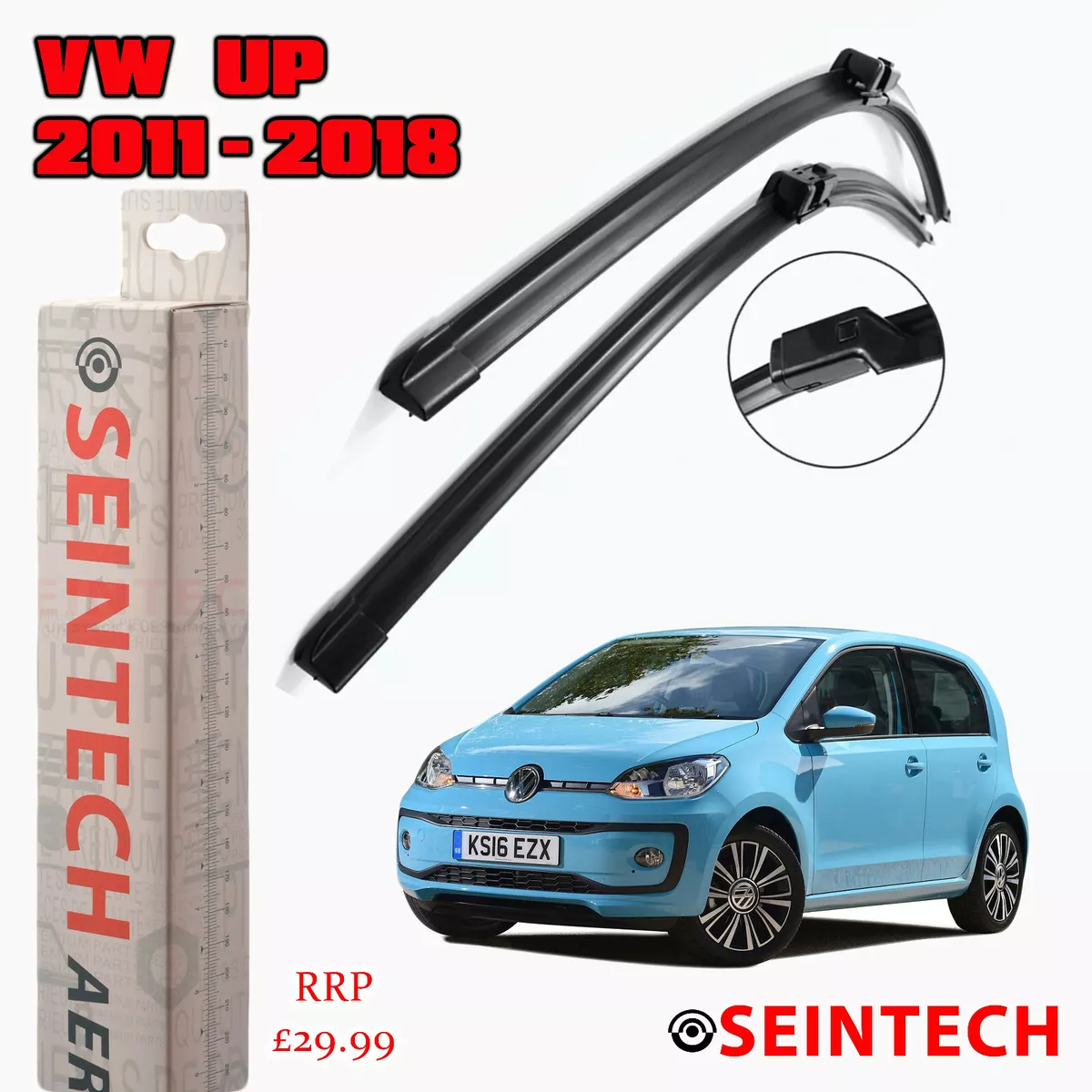 VW UP 2011 2018 SPECIFIC FIT FRONT WINDSCREEN WIPER BLADES 24