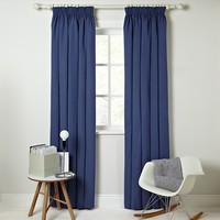 John Lewis Pencil Pleat Cotton Lined Curtains Blue 168cm W X 228cm D Rrp £85 John Lewis Pencil Pleat Cotton Lined Curtains Blue 168cm W X 228cm D Rrp £85